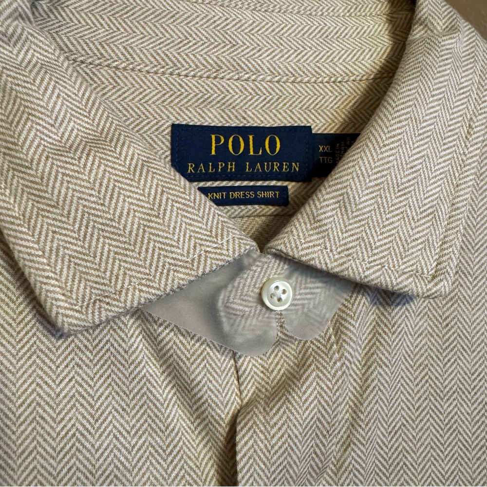 Ralph Lauren Polo Slim Fit Herringbone Knit Shirt - Picture 3 of 9
